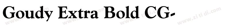Goudy Extra Bold CG字体转换